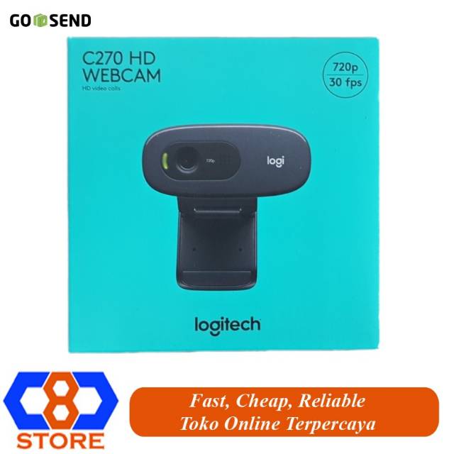 WEBCAM LOGITECH C270 WEB CAM C 270 HD ORIGINAL GARANSI RESMI