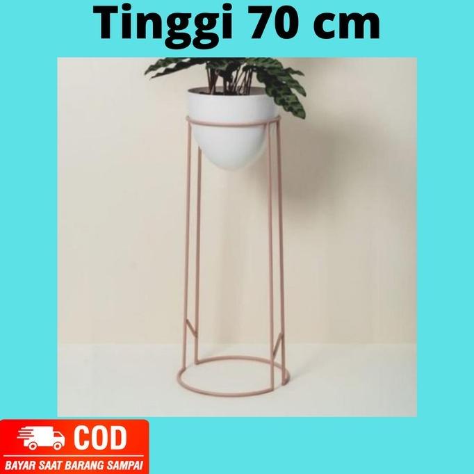 monggo] Tempat Pot Bunga Tanaman Hias Rak Single Besi / Standing Planter Rack