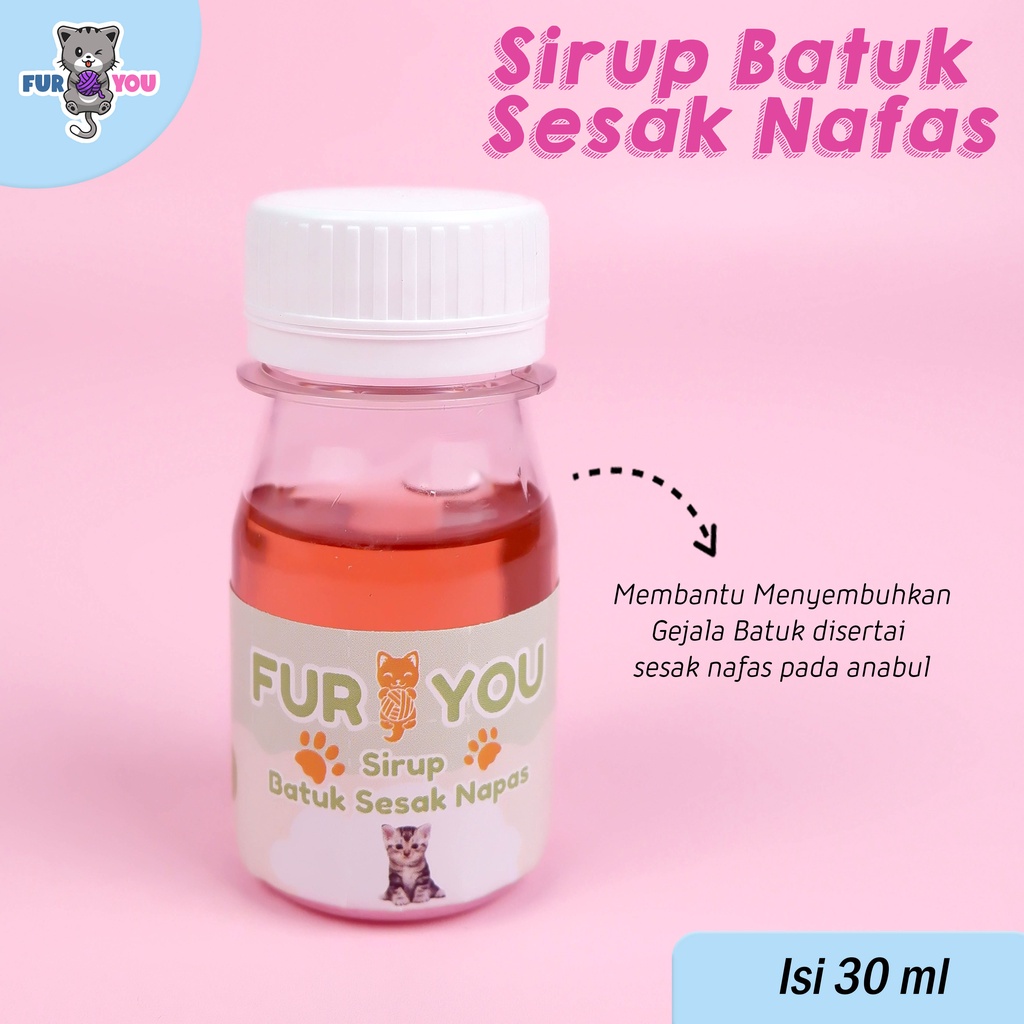 Fur You Sirup Batuk Sesak Nafas Kucing Batuk Grok disertai Sesak Nafas Ampuh Paten