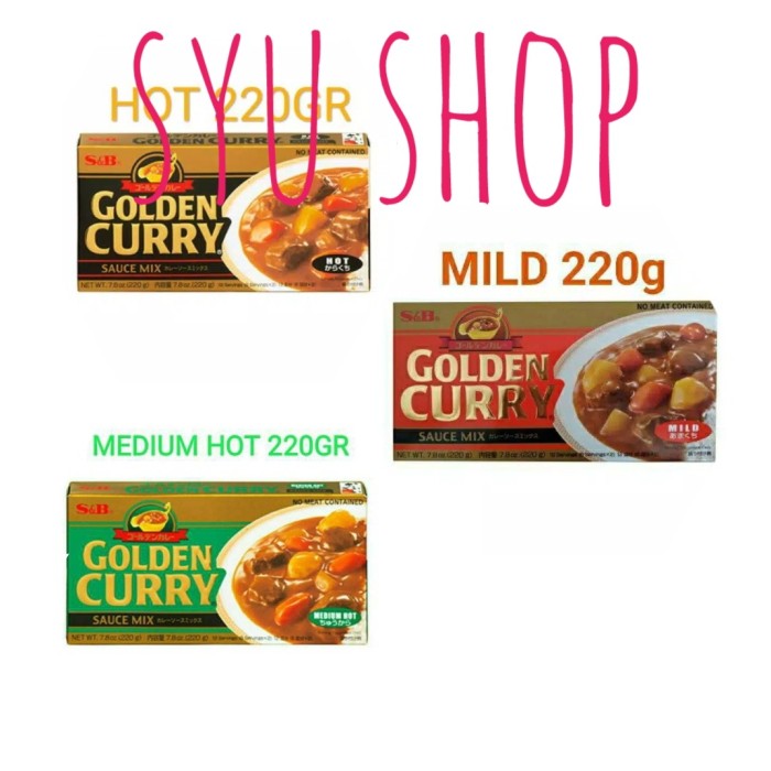 

Kualitas Terbaik - S&B Golden Curry Mix 220 Gr Mild Med Hot Medium Bumbu Kari Jepang - Hot