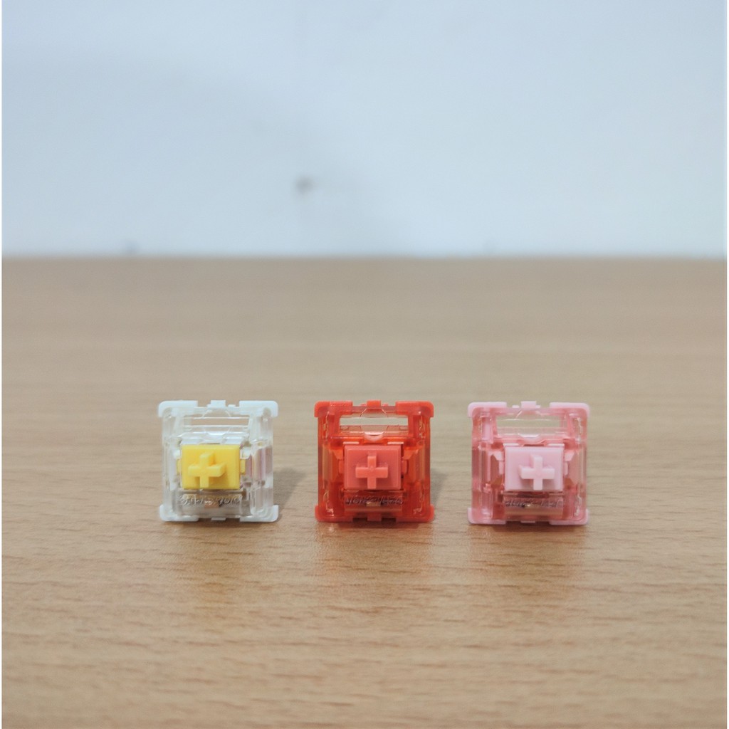 AKKO X GATERON FACTORY LUBED MECHANICAL SWITCH - YELLOW, ORANGE &amp; PINK