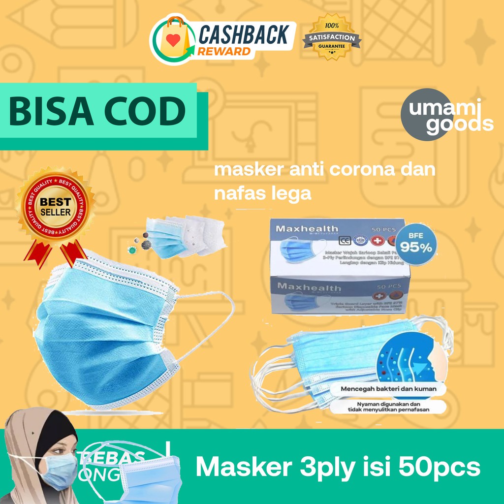 Jual Masker Medis Sensi Masker Ply Earloop Hijab Masker Medis Ply Pcs Masker Disposable