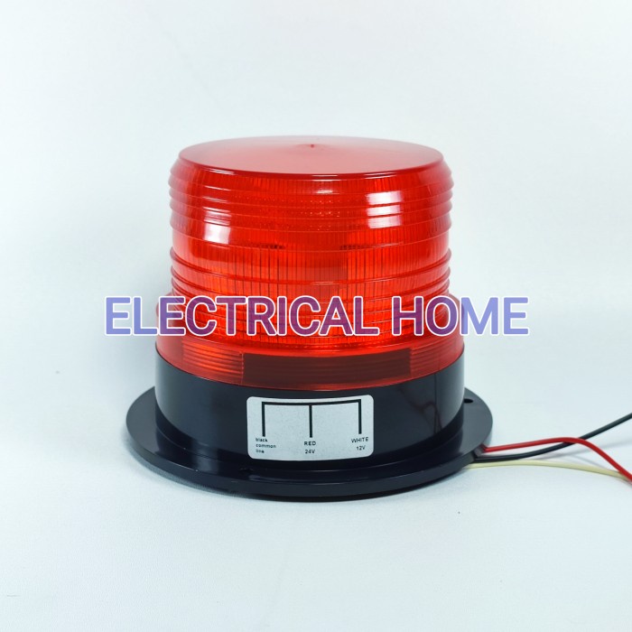 ROTARY LAMP N-5095 LED 4&quot; MERAH 12VDC/24VDC WITH MAGNET