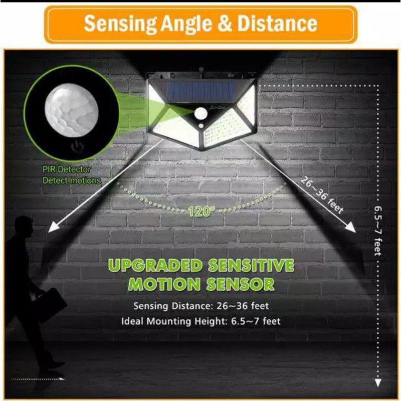 Lampu Taman 100 Led Tenaga Surya