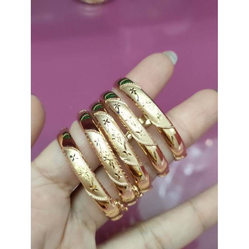 GELANG BANGKOK ANAK ( PERAK 925 ) LAPIS EMAS 24K