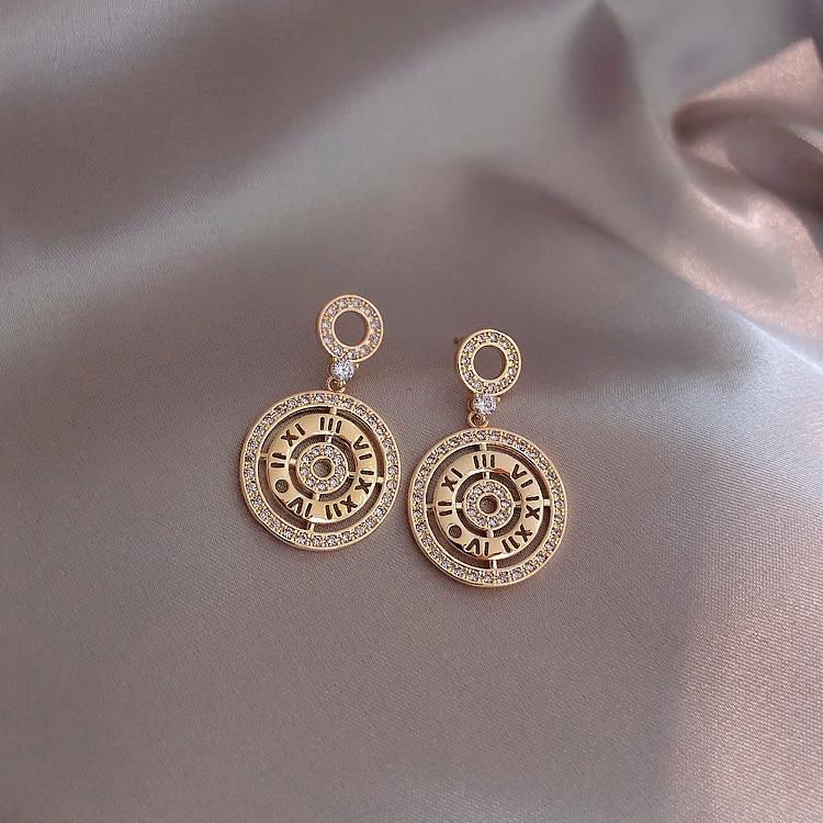 2020 Korea 925 sterling silver jarum anting-anting anting-anting in disc cahaya mewah bermutu tinggi