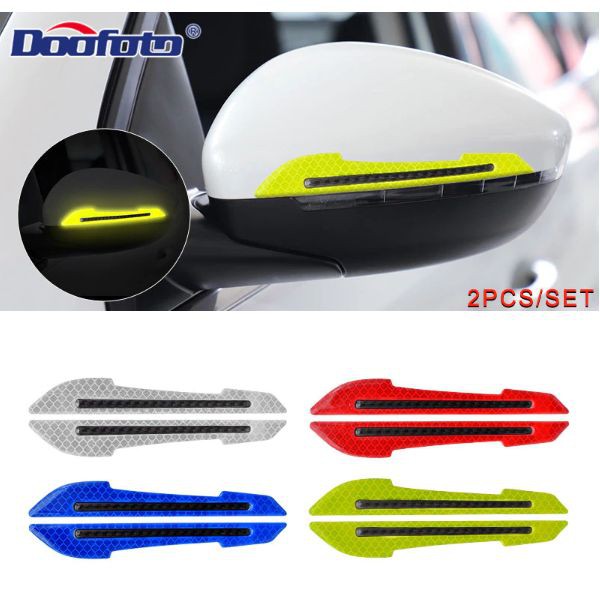 Stiker reflektor anti Baret Pelindung Cover Spion Mobil Sticker 2Pcs @