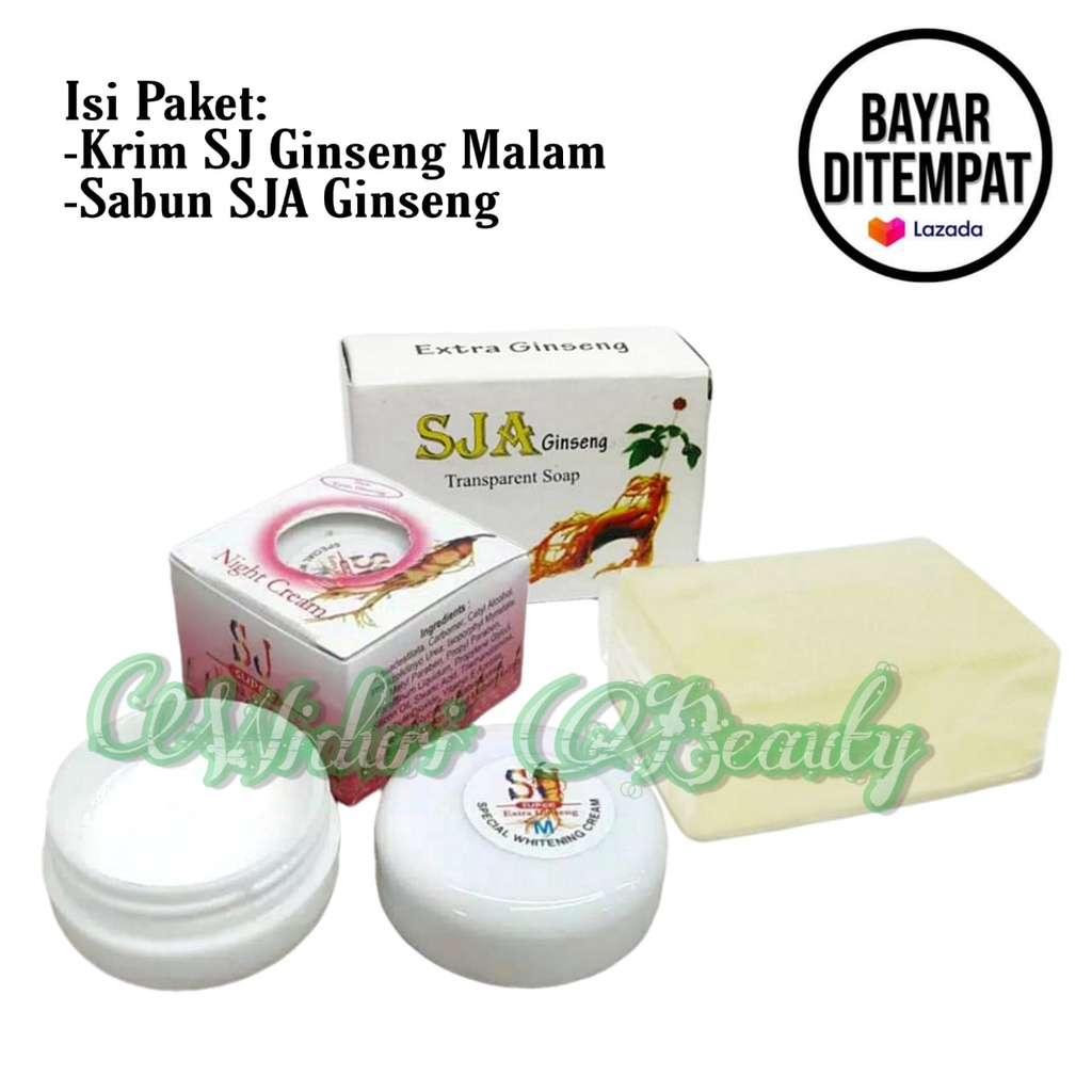 Sabun SJA Gingseng+Krim SJ Gingseng Malam Hari Original