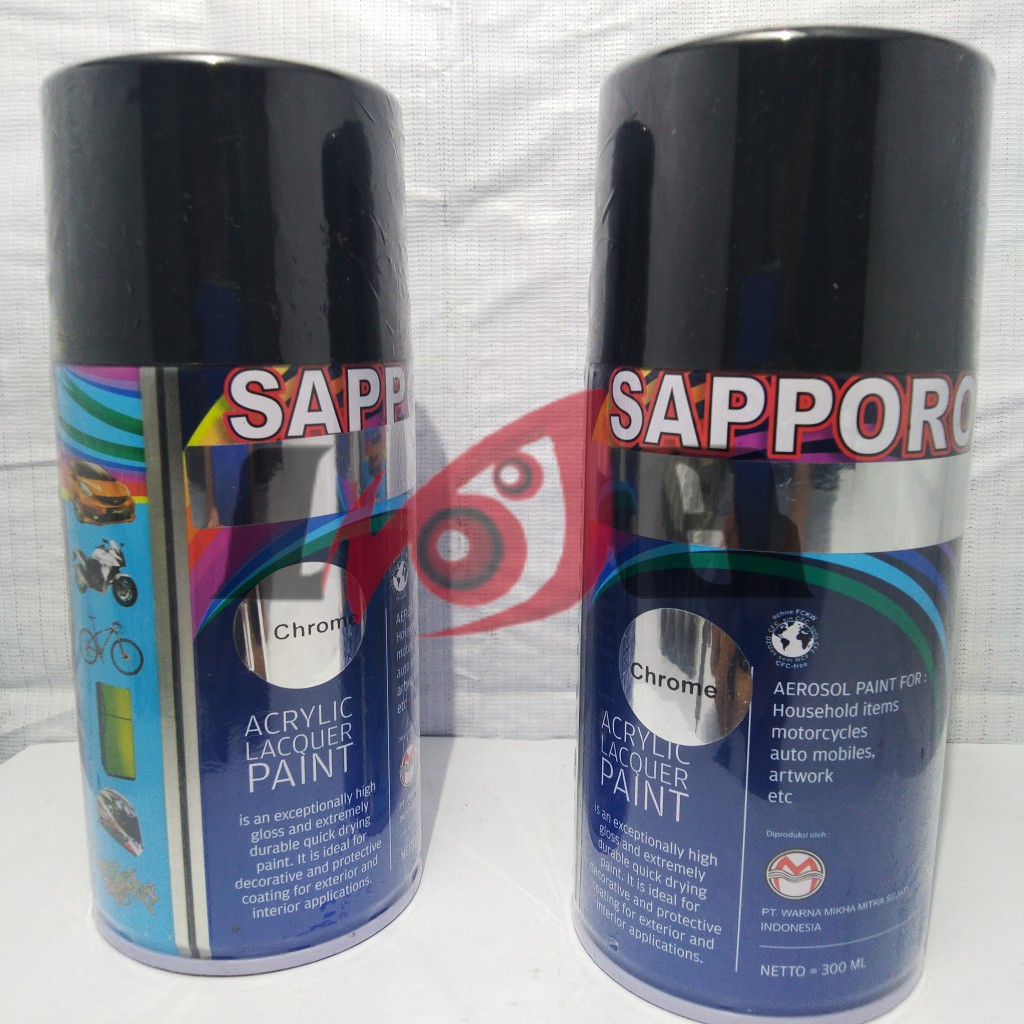 Sapporo Chrome Crome Cat Semprot Pylox Merek Saporo Paint