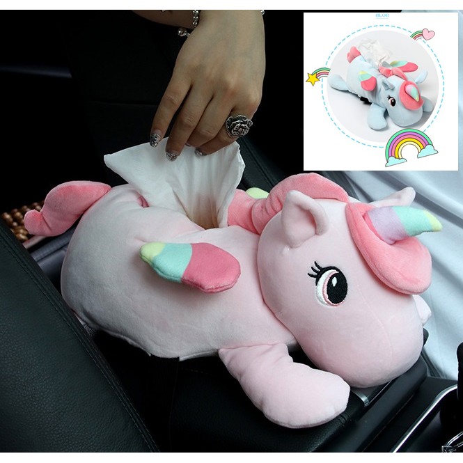 NEW LITTLE PONY UNICORN Kotak Tempat Sarung Tisu Gantung Belakang Jok Mobil Arm Rest Tissue Holder