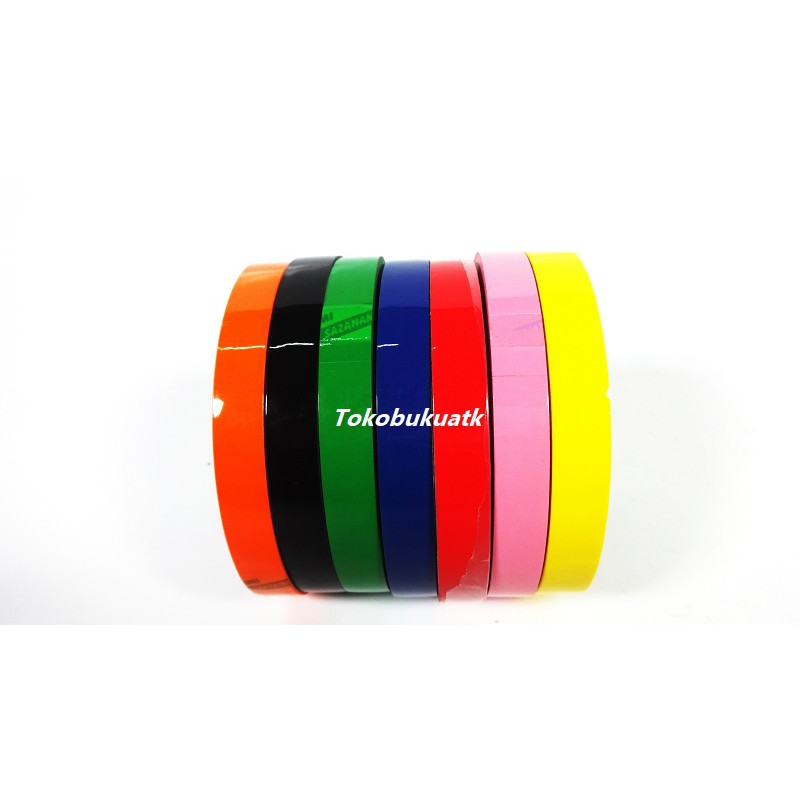 

Lakban Plastik Warna Warni 1/2 Inch