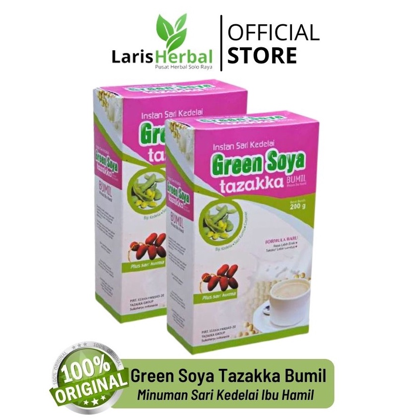 

ORIGINAL Green Soya Tazakka Plus Sari Kurma 200Gr |Susu Nutrisi Khusus Ibu Hamil