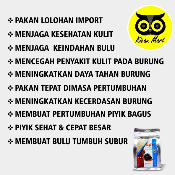 PAKAN MAKANAN BURUNG ANAKAN PIYIK LOVEBIRD KENARI PARKIT LOLOHAN BUBUR HAND FEEDING BOGENA PBGFHWJ