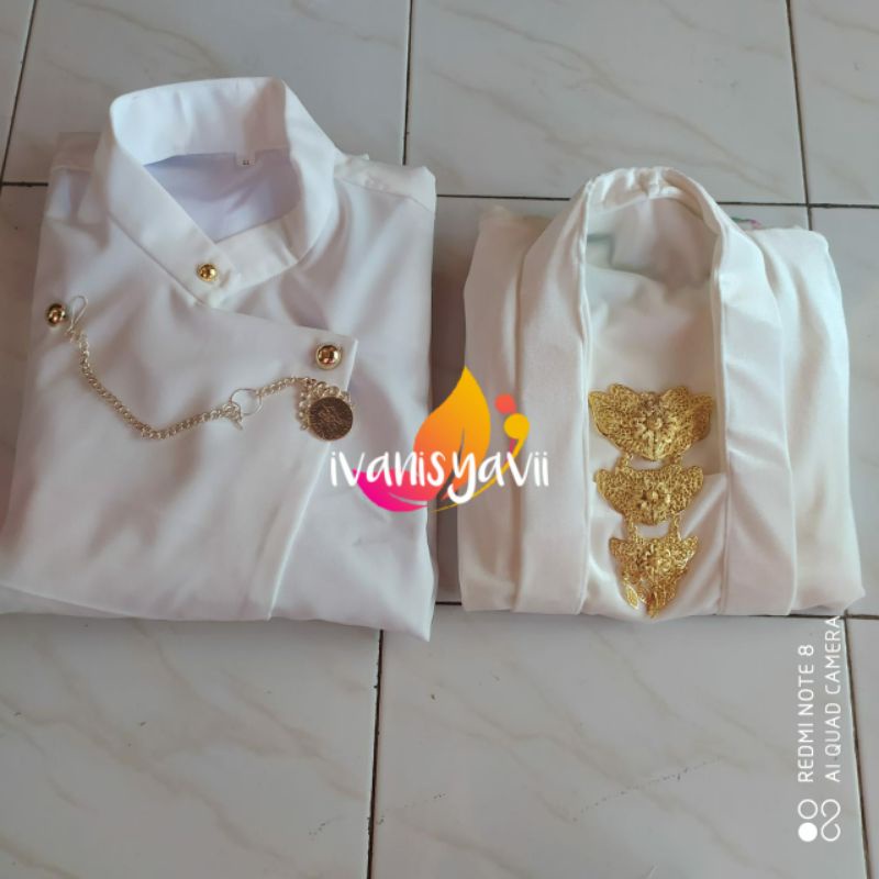 Set Prewed Baju Adat Jawa - Solo, WARNA PUTIH (BONUS BENGGOL BESKAP)