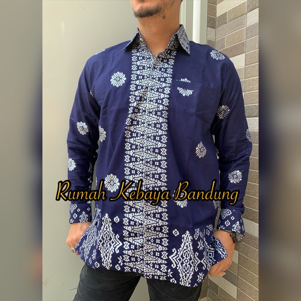 KEMEJA COUPLE ASHANTY NIA MAUDY BATIK JUPRI MOTIF SONGKET PALEMBANG(FOTO CEWEK TERPISAH)