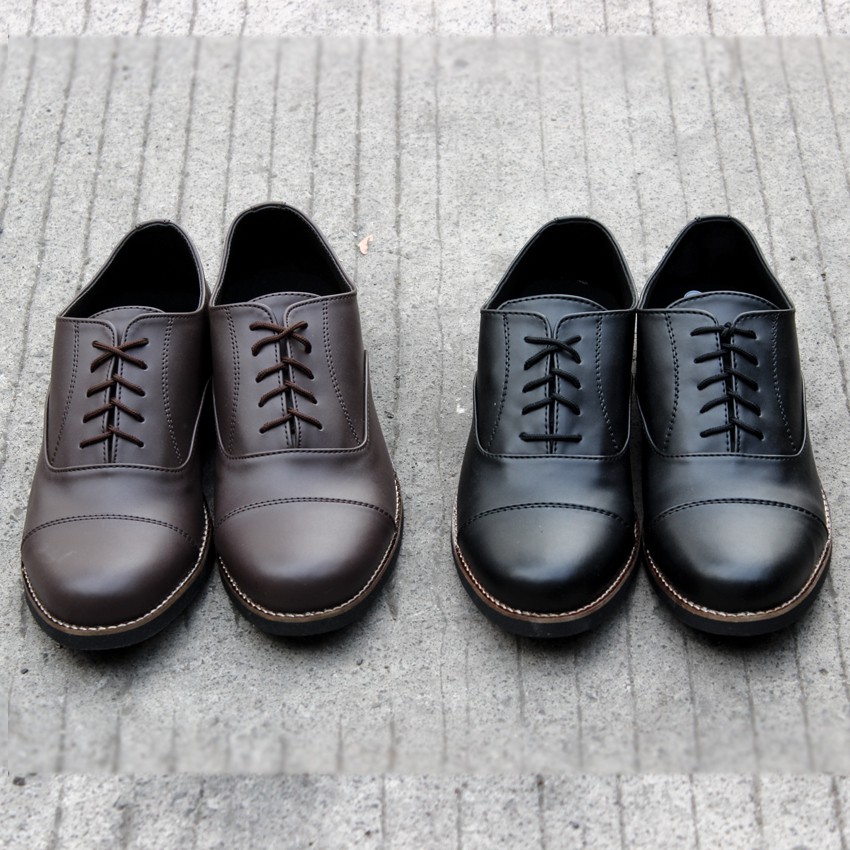 Dante Black | 39-45 | Sepatu Pantofel Santai Kerja Kuliah Oxford Pria Cowok Men Laces | FORIND x Lvnatica