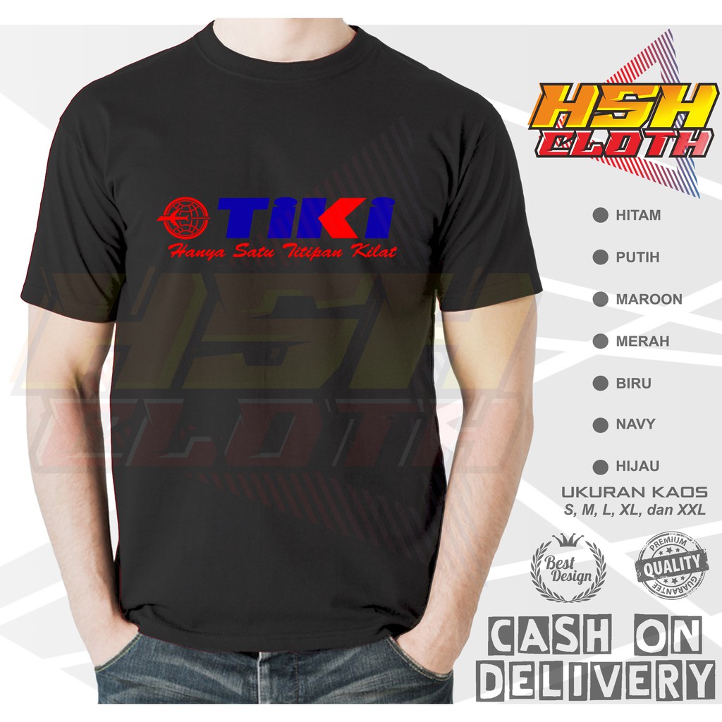 Baju Kaos Distro Tiki Ekxpress Perusahaan Ekpedisi Paket Bisa Custom - HSHCloth