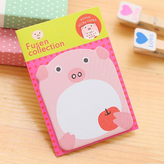 Memo Sticky Note Animal Memo Note-Piggie