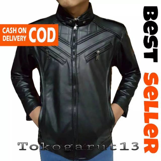jaket semi kulit pria model jaket desain terbaru untuk santai naik motor