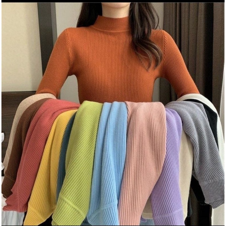 Inner Rajut Betty Turtleneck atasan wanita