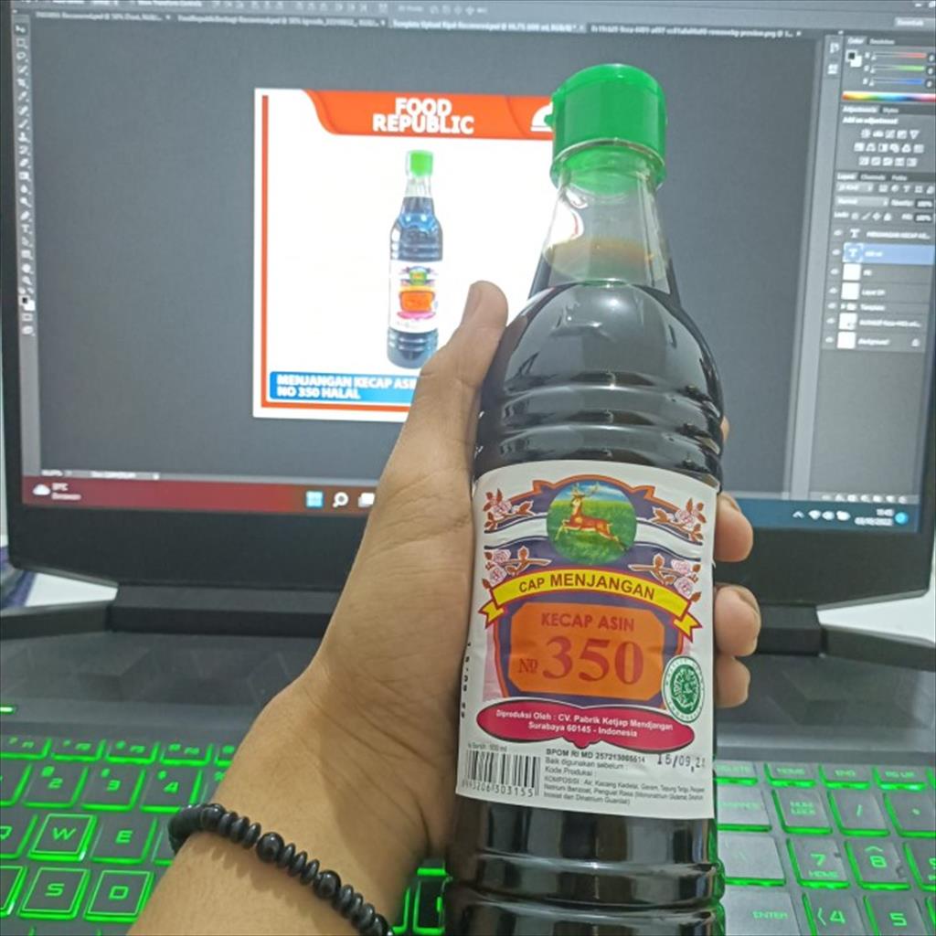 Menjangan Kecap Asin No 350 600 ml Soy Sauce Legendaris Jawa Timur