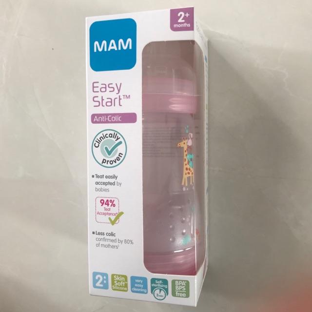 Botol susu MAM Anti colic 160ml-260 ml-260ml pink