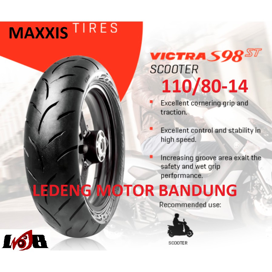 Maxxis 110/80-14 Victra S98 ST Ban Tubeless Motor Matik Scooter Matic