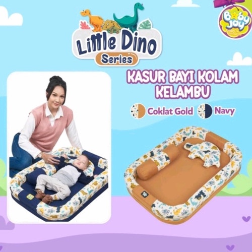 Baby Joy Kasur Bayi Kolam + Kelambu Kojong ( bisa dilepas ) Little Dino Series - BJK 4018