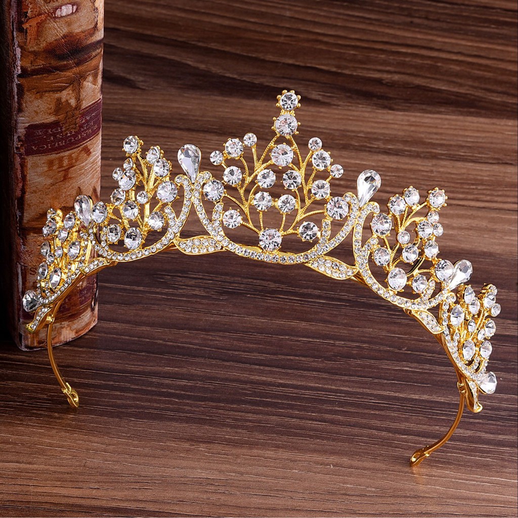 Baroque Deartiara Crystal Tiaras And Crowns Hairbands Rhinestone Wedding Hair Accessories For Bridal