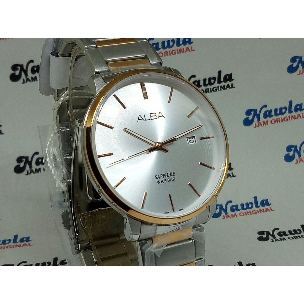 Alba Quartz AS9G60X1 Two Tone Sapphire - Jam Tangan Pria AS9G60