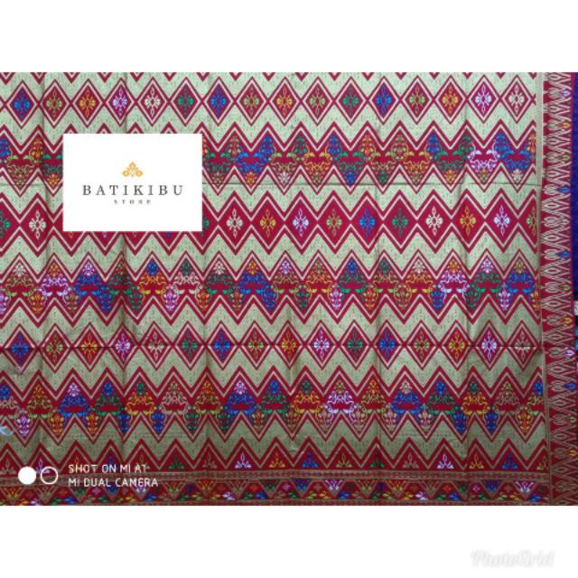 Kain Batik Pekalongan Bali Prada Motif 38 Merah Unggul Jaya