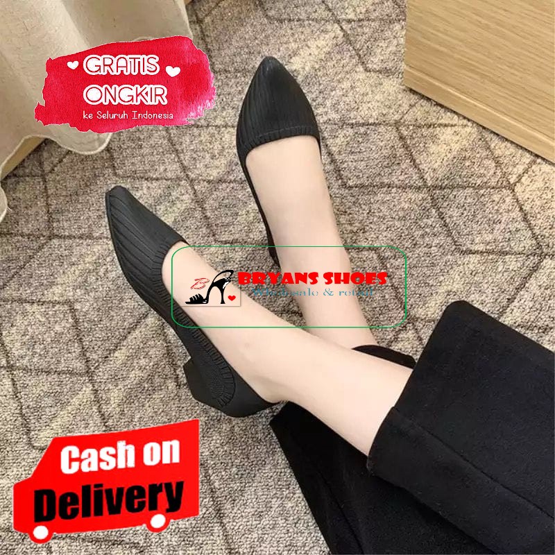 BRYANS SHOES HEELS JELLY WANITA SEPATU SOL KARET ANTI SLIP ALN SALUR TERMURAH TERBARU IMPORT 2022