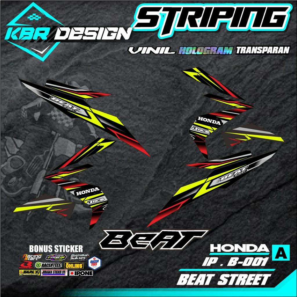 COD Stiker Striping BEAT STREET/ Sticker Variasi List Skotlet Motor Honda BEAT STREET/ KODE IP.B-001
