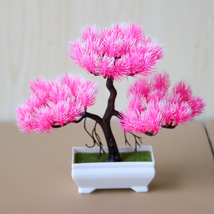 Swopply PT27 Pot Tanaman Hias Bunga Hias Plastik Ornamen Pot Bongsai Artificial Flower Decoration