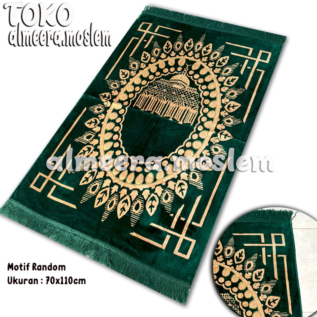 Sajadah Turki Dewasa Exclusive/ukuran 70 cm x 110 cm/ Sajadah Tebal Sajadah Halus Sajadah Lembut Original/ Perlengkapan Shalat/ Pakaian Muslim/ Sejadah Turki Dewasa/ Sajadah Impor Turki/Almeera Moslem