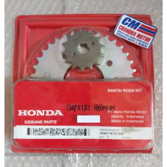 Gear rantai set supra x 125 helm in 06401-KYZ-900 original HONDA AHM