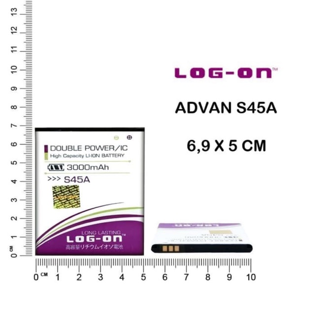 BATERAI LOG ON ADVAN S45A/ S45C DOUBLE POWER DOUBLE IC