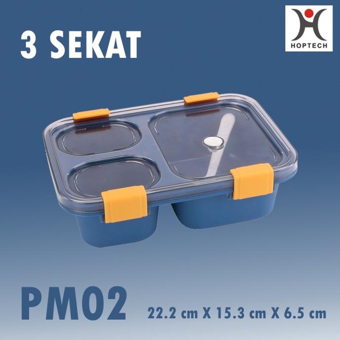 

Baru! Kotak Bekal Bersekat | Lunch Box | Bpa Free | Anti Bocor - 3 Sekat Biru