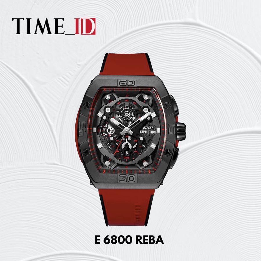 Jam Tangan Expedition E 6800 Red Black Pria