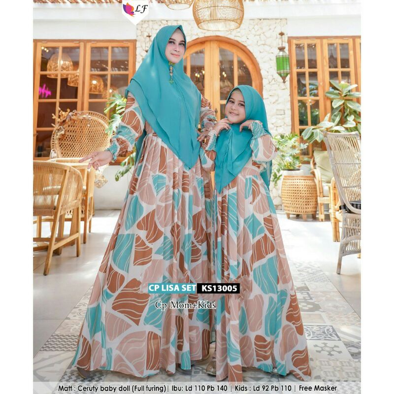 [BAJU COUPLE IBU DAN ANAK]GAMIS COUPLE IBU ANAK/BAJU COUPLE LISA SET
