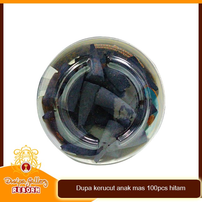 Dupa Kerucut/ Tumpeng Wangi Harum anak mas 100 pcs Hitam