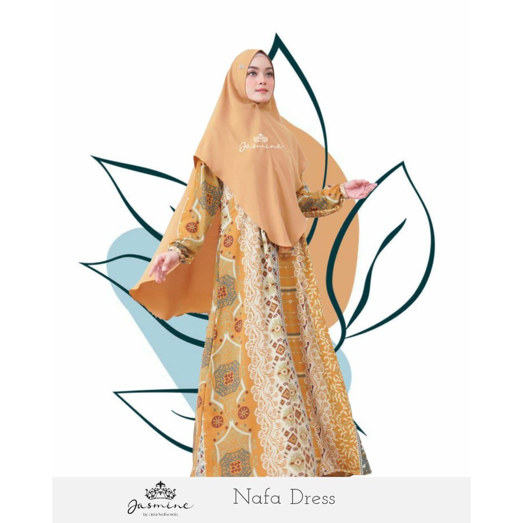 Nafa Dress Jasmine Gamis Motif Batik Cantik