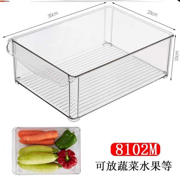 kulkas mini Refrigerator storage box freezer compartment with mini uncovered multifunctional thickened storage household bento long strip side