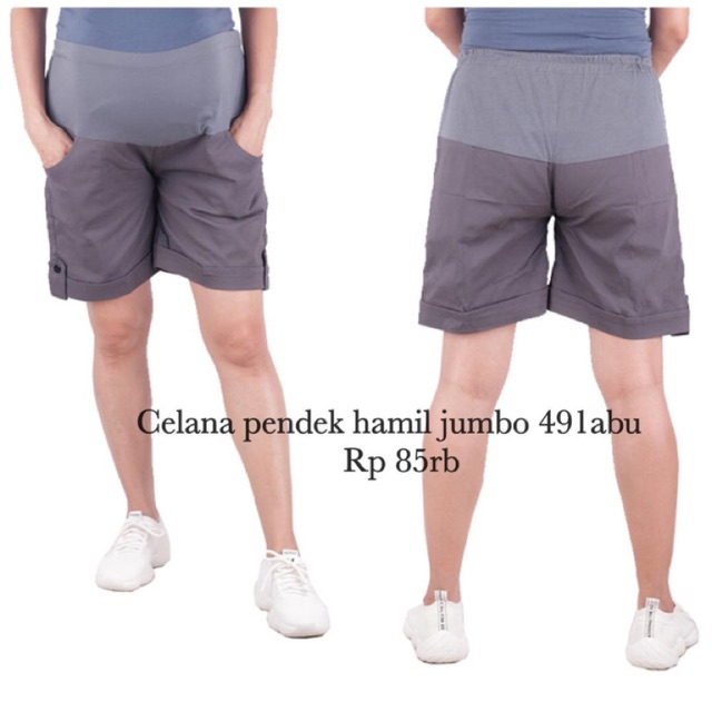 Baju hamil Celana hamil pendek celana ibu hamil jumbo murah cantik OH 491 abu