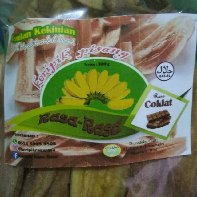 

Keripik pisang rasa coklat