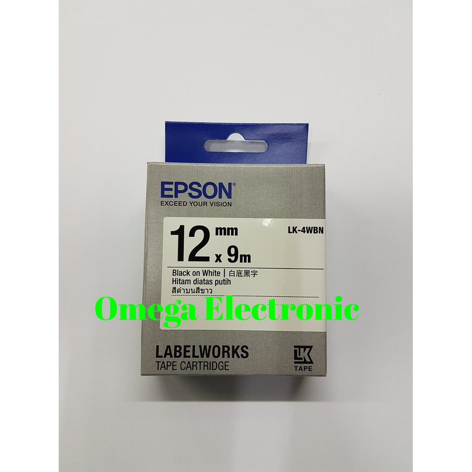 

tyha501s Epson Labelworks 12Mm Black On White Label Tape Catridge Lk-4Wbn E57Dtgfe