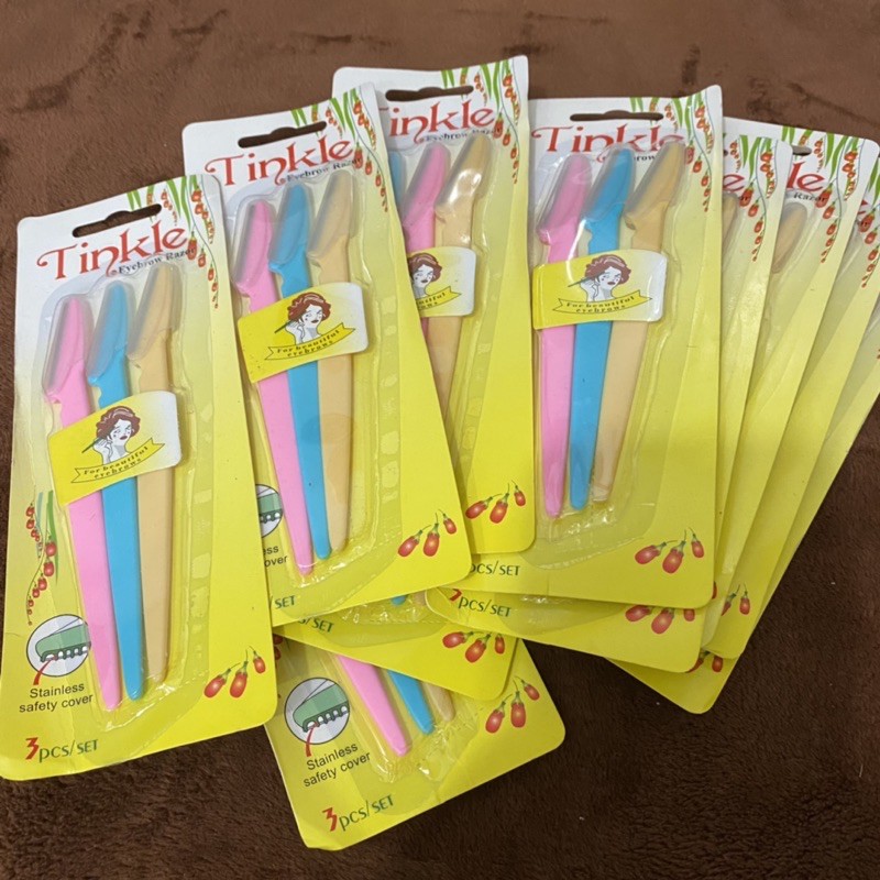 TINKLE EYEBROW RAZOR - PISAU CUKUR ALIS - ALAT PENCUKUR ALIS - PENGEROK ALIS Isi 3pcs