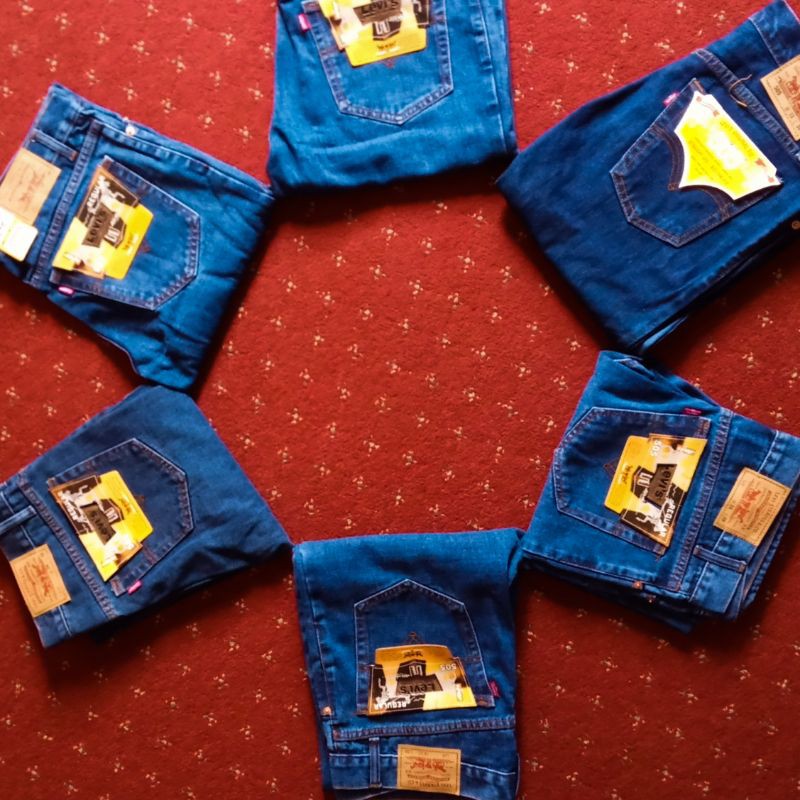 Celana Jeans Pria Panjang Levis 505 Reguler Denim