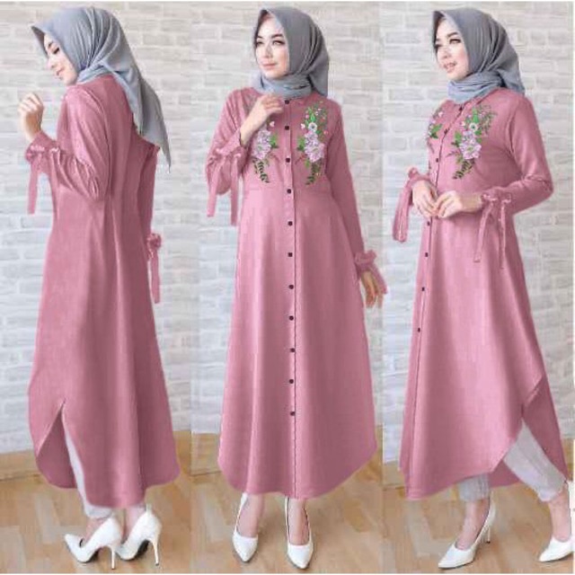 Baju tunik bunga&quot; fashion termurah// Baju casual bunga&quot;/ tunik bunga murah