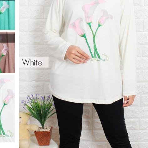 ۞ kaos muslim/ blus muslim/ fashion muslim wanita bordir tulip ☋